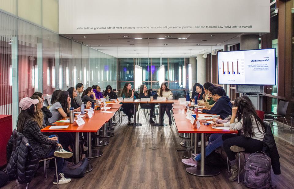 Meeting of Barnard's Student Government Association 